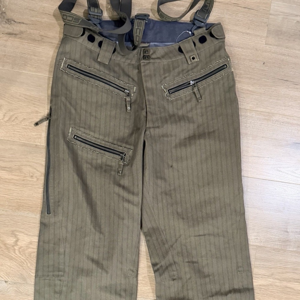 NWOT Scott Outerwear Olive Snowboard Pants w/ Suspenders Sz L